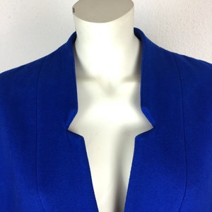 Vintage Mantel S-L royalblau oversize Bild 4