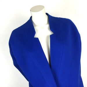 Vintage Mantel S-L royalblau oversize Bild 3