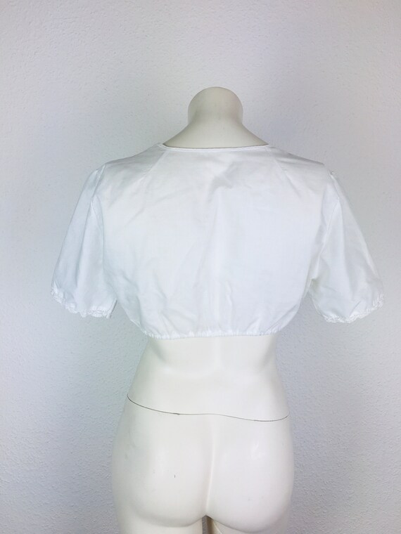 Dirndl blouse (S/meter) vintage old white/champag… - image 4