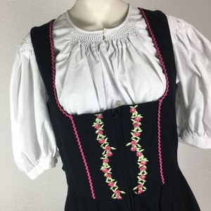 Dirndl vintage M 38 mini black pink with pink apron image 7