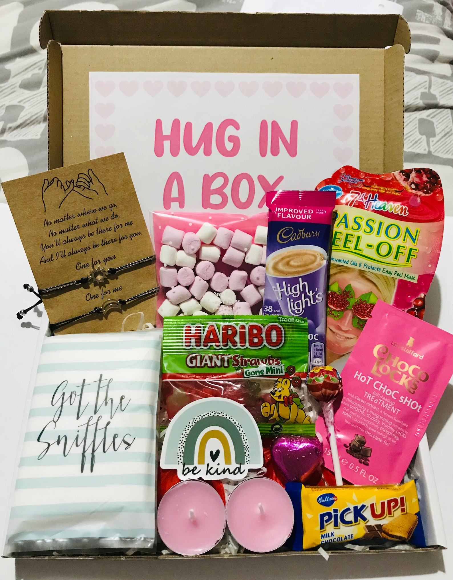 Hug in a box letterbox gift parcel happy birthday package Etsy