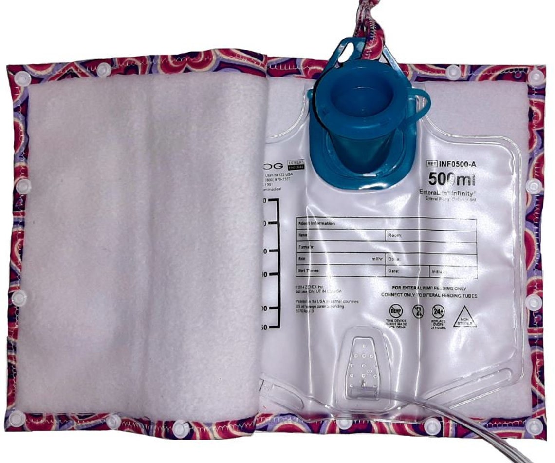 Insulated Feeding Tube Bag 500ml 9x9.5 Infinity Pump or Etsy