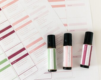 20+ Essential Oil Recipes for Kids | Essential Oil DIY Roller Bottle Labels for Children | Essential Oils for Kids | 10ml Roller Labels
