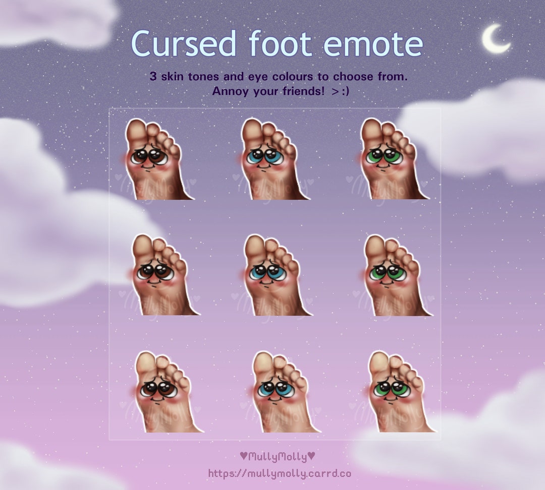 Cursed Foot Emotes | Discord & Twitch | 4 File Sizes Each | Instant ...