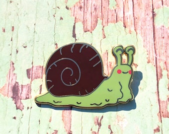 Happy Snail - Hard Enamel Pin (LARGE)