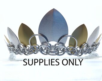 Gold/Silver Serenity Scalemaille Chainmaille Tiara Crown SUPPLIES ONLY