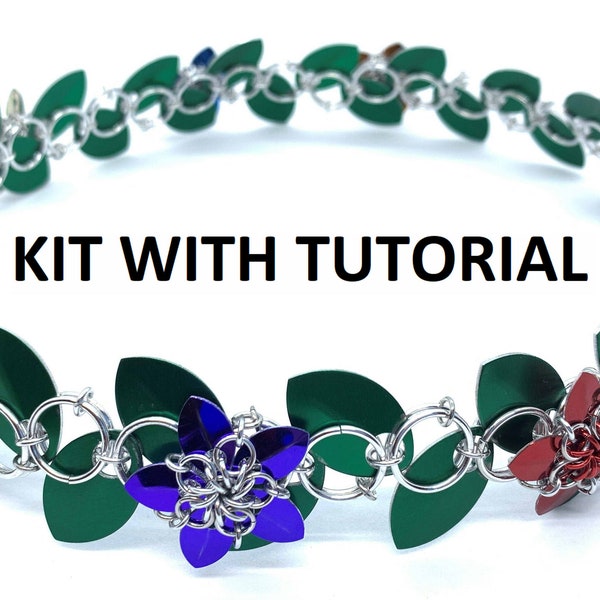 KIT with TUTORIAL Chainmail Laurel Wreath Circlet