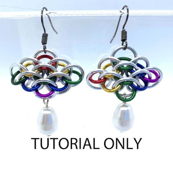 Chainmaille Dragonscale Dangle Earring TUTORIAL