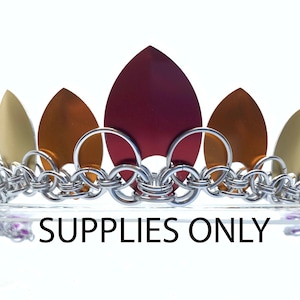 Rainbow Serenity Scalemaille Chainmaille Tiara Crown SUPPLIES ONLY