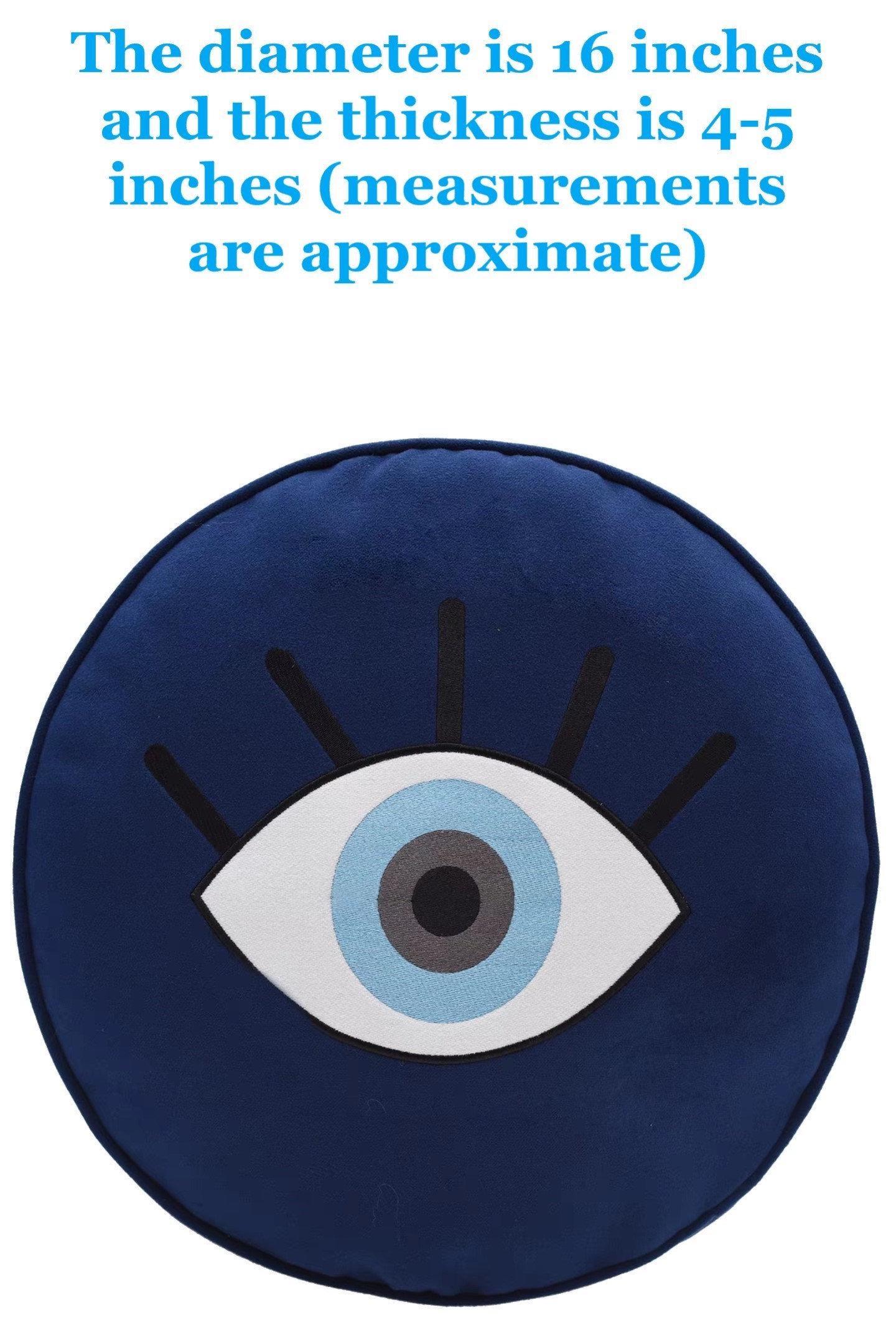 Luxury Evil Eye Throw Pillow Will Banish All Bad Vibes From Your Home! Round Pillow. Eye Pillow. Luxury Pillow.