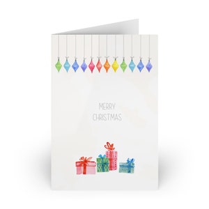cartes de vœux de Noël | carte de Noël personnalisée | carte de Noël Boho | Carte de Noël colorée avec enveloppe | Noël arc-en-ciel