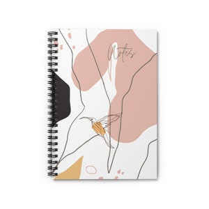 Modern Abstract Hummingbird Spiral Notebook Journal - Ruled Line