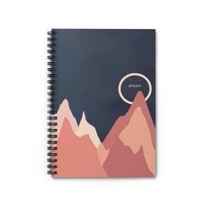 Traumbuch | Abstraktes Berg notizbuch | Wandertagebuch | Spiral Notizbuch | Reisetagebuch | Coworker Arbeitsgeschenk