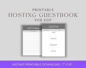 Hosting Guestbook and Menu Planner - KDP Template