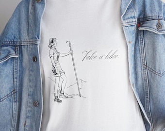 Take A Hike Funny Ladies Tee, Womens T-Shirt, Hiking Shirt
