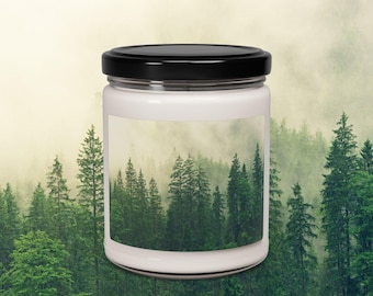Misty Forest Soy Candle, Eco-Friendly Home Decor, Aromatherapy Gift, Candle for Relaxation, Wilderness Candle