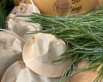 WHITE PINE TEA Bags, Organic Small Batch Made, Made In Canada Tea