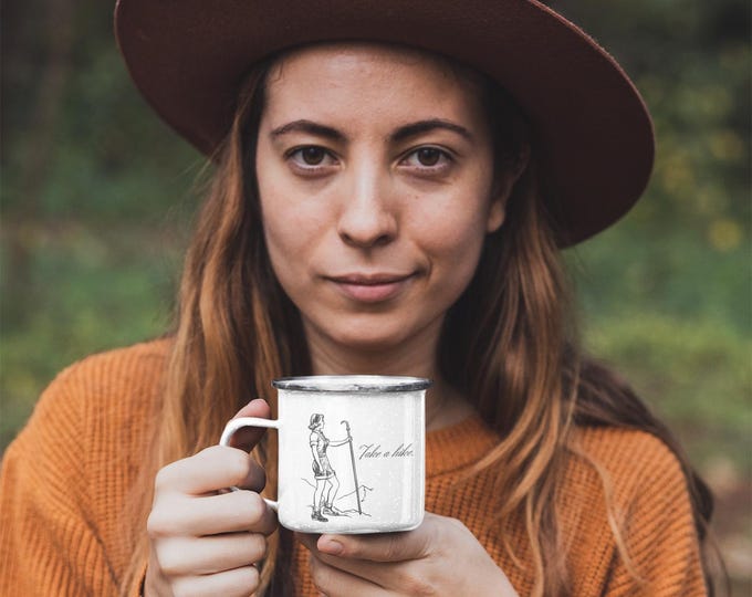 TAKE A HIKE, Outdoor Coffee Cup with Funny Saying Take a Hike