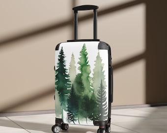 Pine Tree Design Suitcase Set