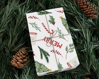 PINE THEMED Christmas Wrapping Paper