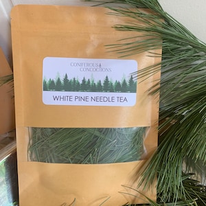 Té suelto de pino blanco, agujas enteras, té de hierbas naturales cosechadas a mano