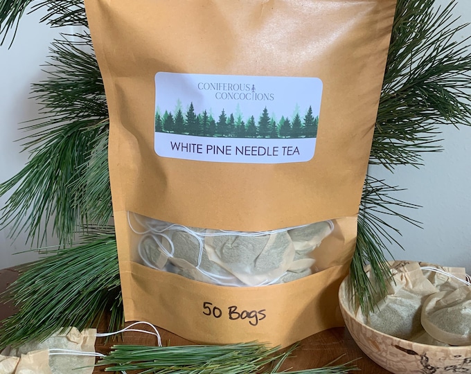 EASTERN WHITE PINE Needle Tea in Bags, Made In Canada, Hand Foraged Herbs, Wild Herbs
