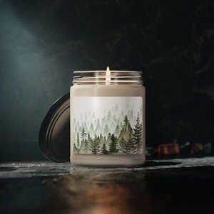 Forest Scenery Soy Candle: Eco-Friendly Aromatherapy Gift