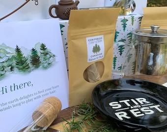 TEA GIFT BOX, Coniferous Teas and Tea Accessories