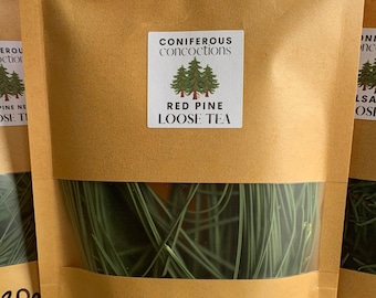 Red PINE NEEDLE Tea, Organic Natural Hand Harvested, Pinus resinosa