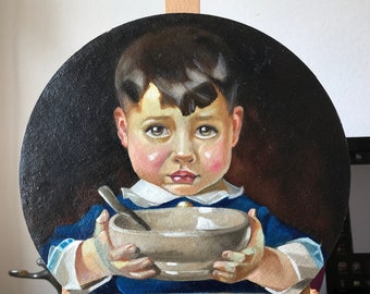 Kellogs Kid. Free copy of J. C. Leyendecker painting