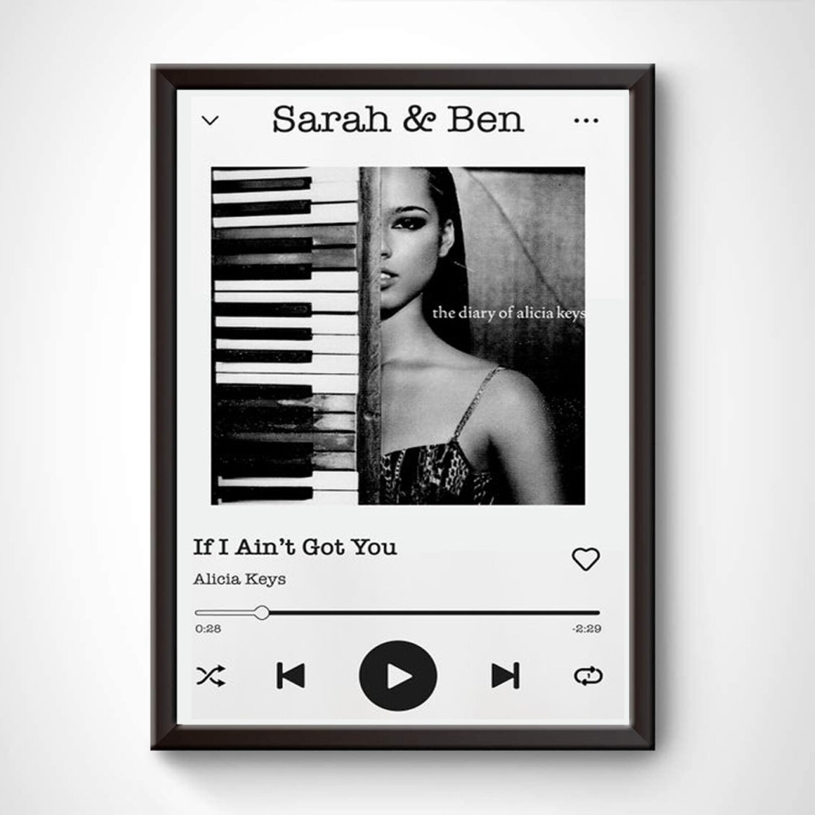 Personalised Spotify Framed Print Custom Photo Picture Frame Etsy