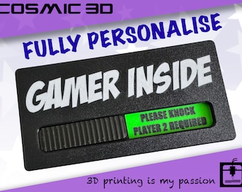 Personalized Game Room Door Sign: Gamer Do Not Disturb