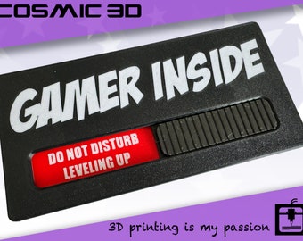 Gamer Do Not Disturb Sign: Game Room Decor (200mm x 100mm)