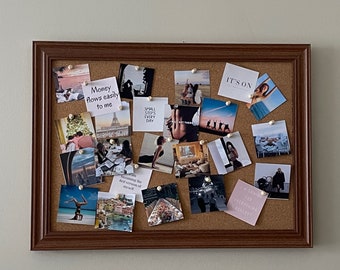 23"x17" Cork Board, Framed Board, Bulletin Board, Message Board, Photo Board, Vision Board, Pin Board, Memo Board, School Supplies