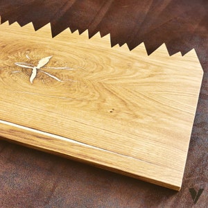 Skarp serving tray in solid oak: mountain, chalet and nature inspiration Unique piece Made in France image 4