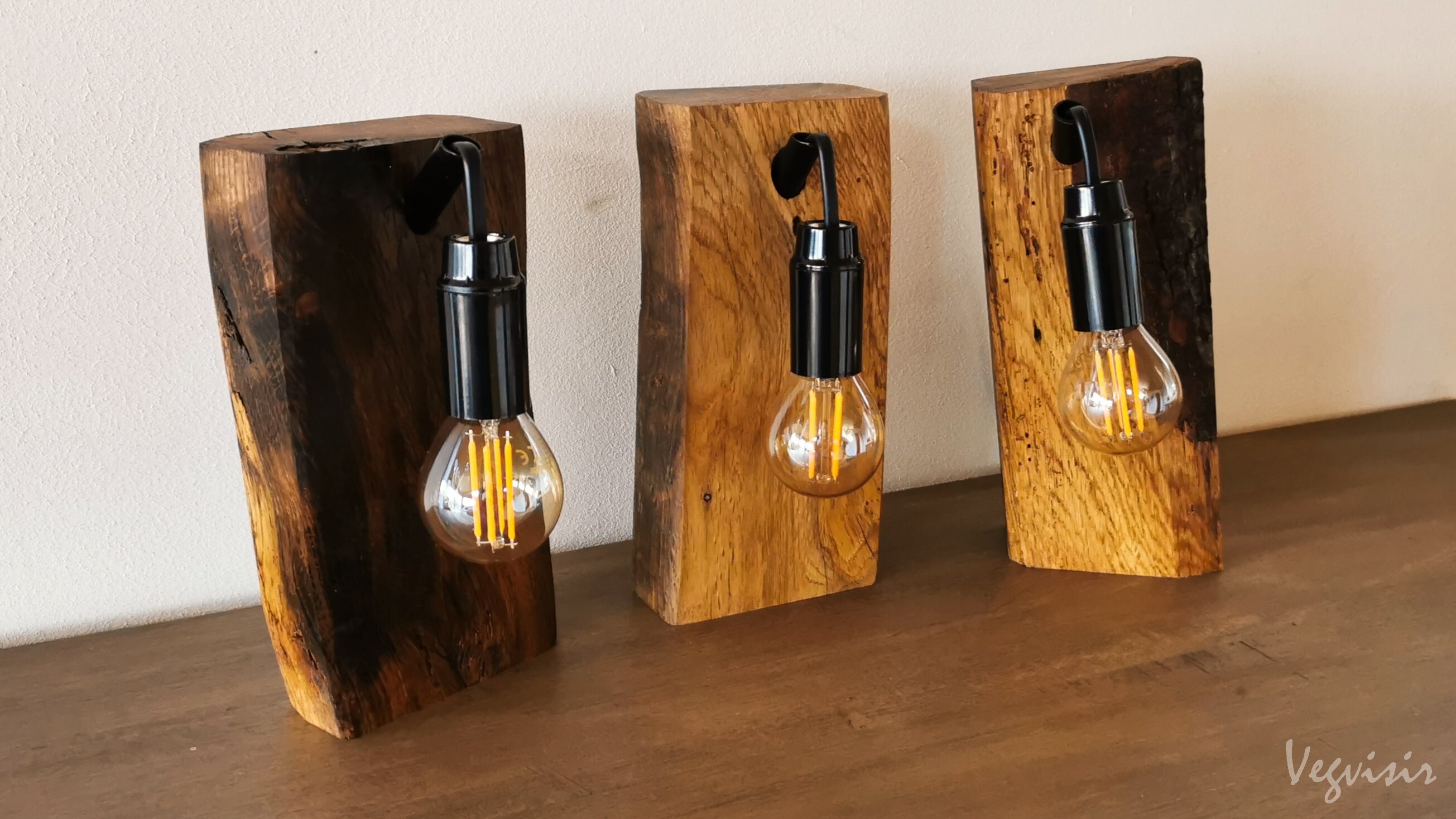 Lampe Oakshine en Bois Massif