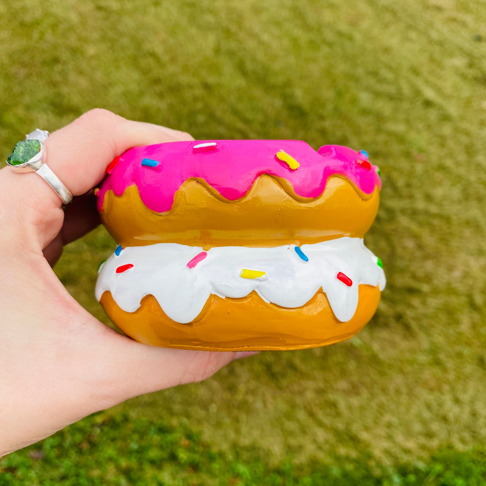 Large Donut Ashtray// Polyresin Ashtray// Stoner Gift// Stoner Etsy