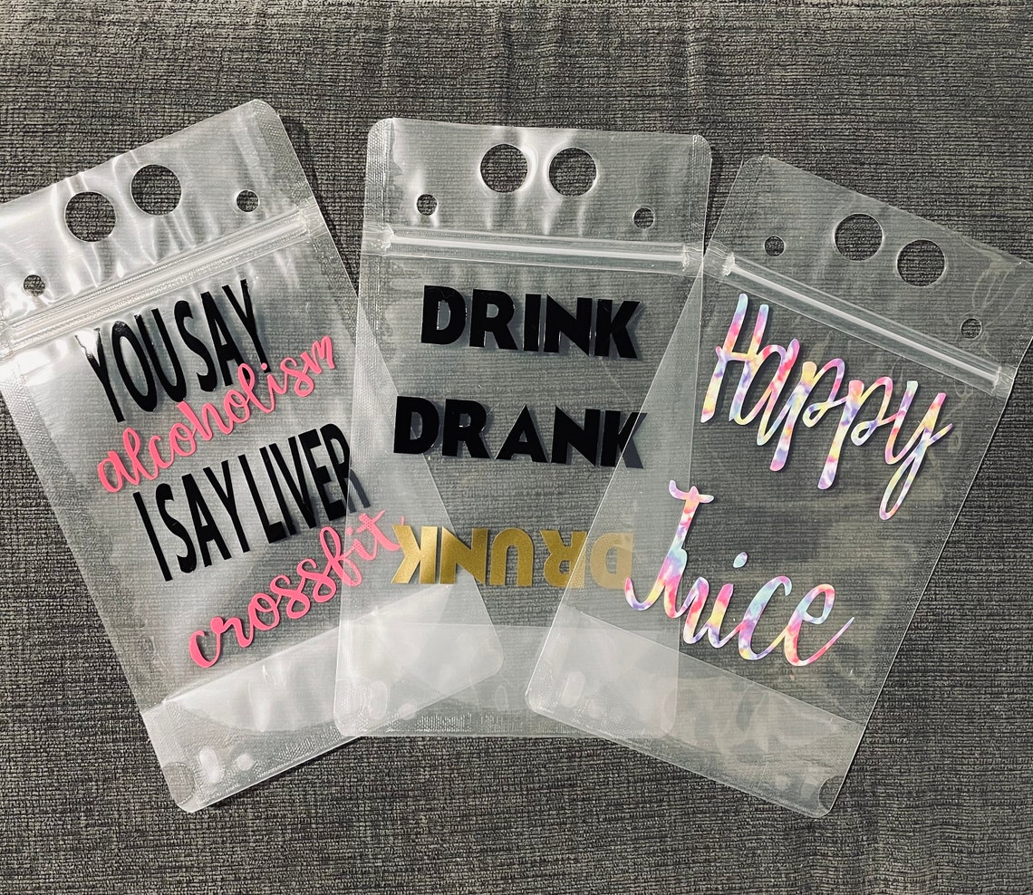 Customizable & Reusable Drink pouches Etsy