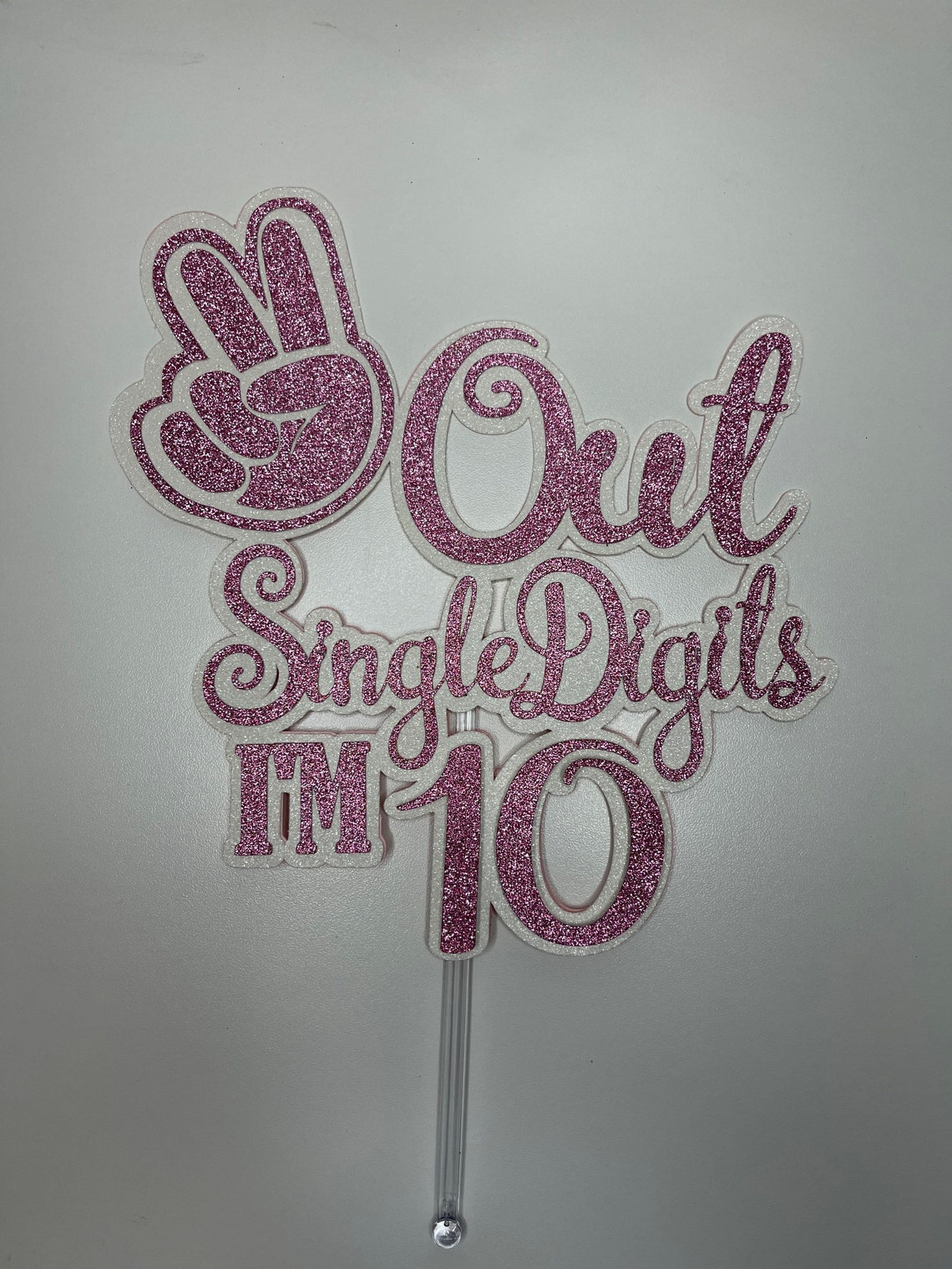 Peace Out Single Digits Cake Topper Etsy.de