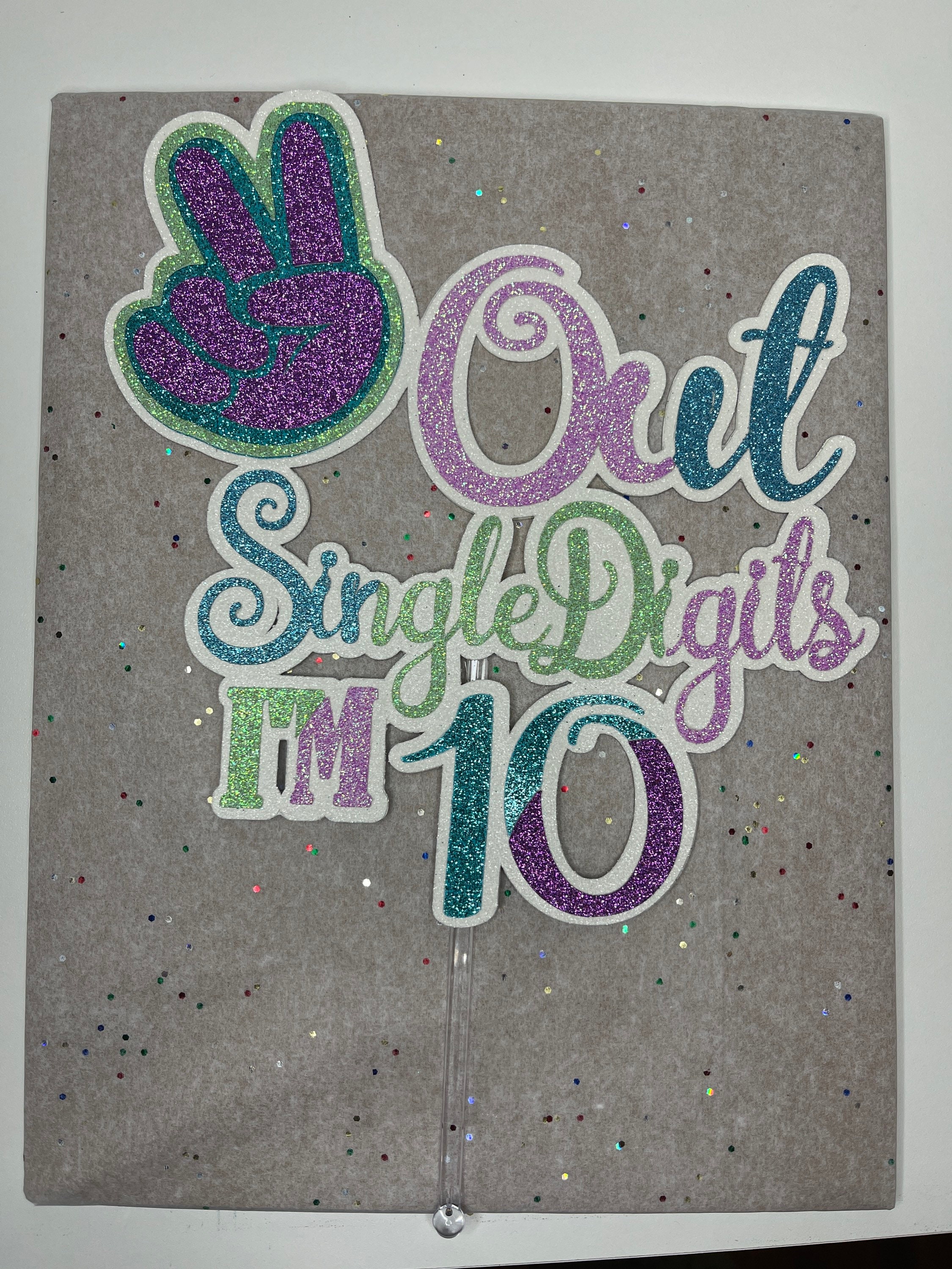 Peace Out Single Digits Cake Topper Etsy