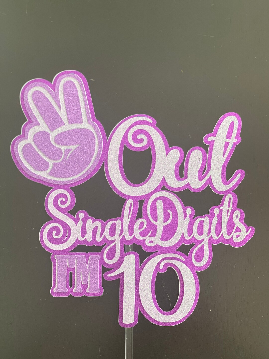 Peace Out Single Digits Cake Topper Etsy.de