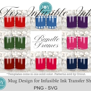 8 Cricut Mug Press Svg Design for Infusible Ink Sheet, Infusible Wrap Templates, Coffee Mug Svg, Digital Mug Press Design, Mug Press SVG