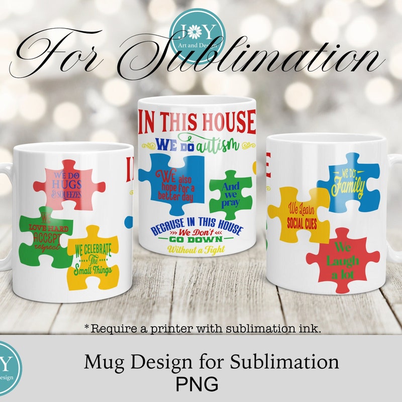 Autism Rainbow Coffee Mug - Etsy