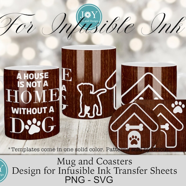 Dog Cricut Mug Press Svg Design for Infusible Ink Sheet, Cricut Wrap Template, Dog Mug Design, Dog Digital Infusible Wrap, Coffee Mug SVG