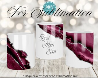 Best Mom Ever, Sublimation Mug Design, Mothers Day Mug Press PNG, Instant Download Mug Wrap Template, Digital Mug Press Design PNG