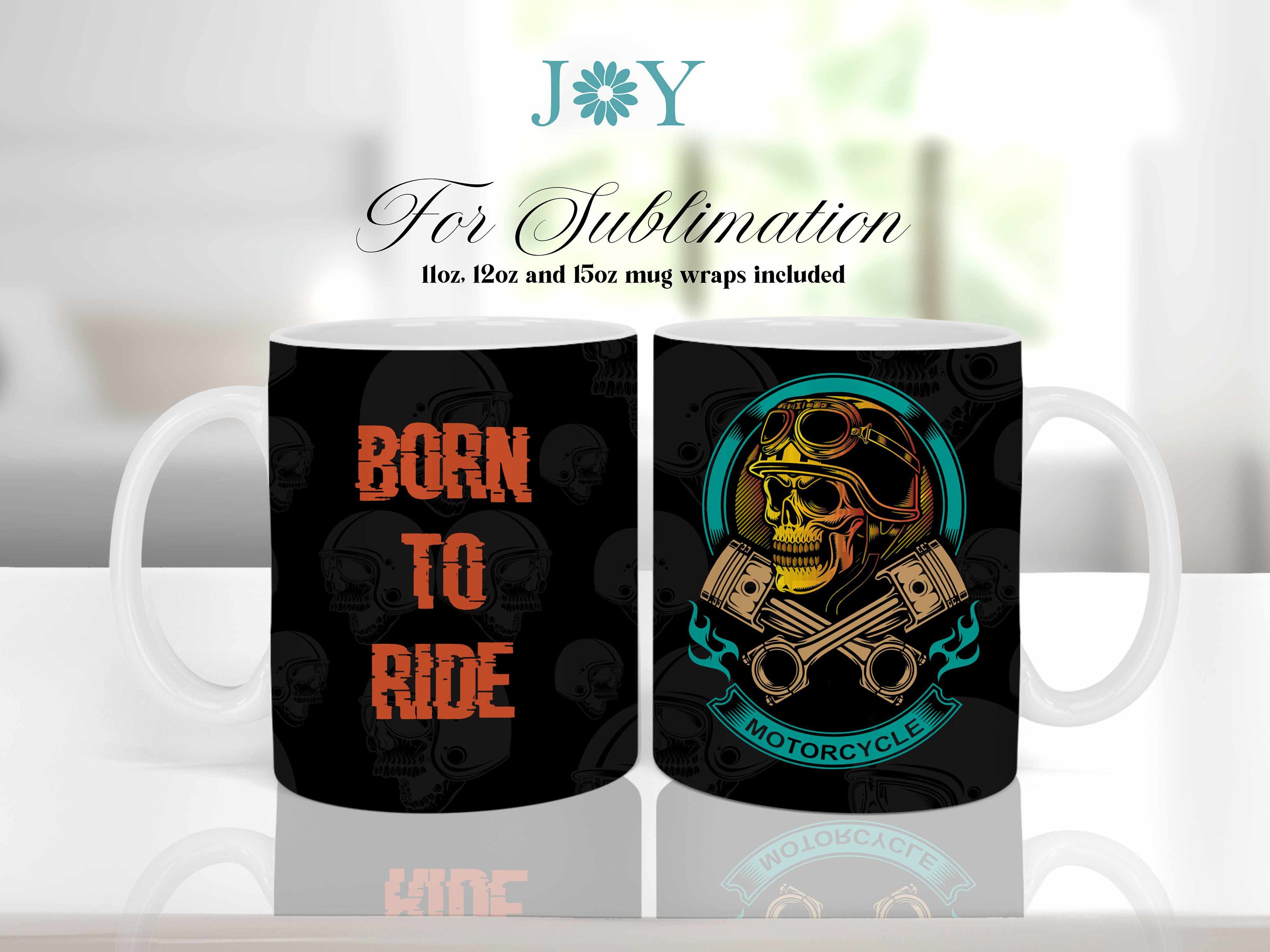 Mug Céramique Blanc Personnalisable - Sublimation - Thème Harley Davidson