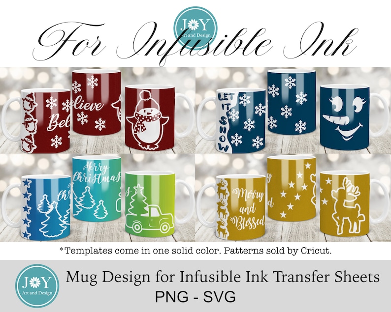 Pu&ograve; includere: Set di 8 disegni di tazze a tema natalizio per la sublimazione. I disegni presentano una variet&agrave; di temi invernali e festivi, tra cui fiocchi di neve, pinguini, renne e alberi di Natale. I disegni sono in bianco e sono pronti per essere stampati su tazze utilizzando inchiostro di sublimazione.