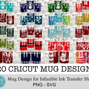 Pu&ograve; includere: Venti design di tazze natalizie per Cricut. I design presentano una variet&agrave; di immagini festive, tra cui fiocchi di neve, Babbo Natale, renne e alberi di Natale. I design sono perfetti per creare tazze personalizzate per le festivit&agrave; natalizie.