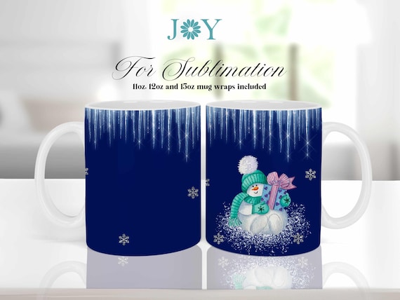 Christmas Sublimation Mug Designs, Christmas Mug PNG, Sublimation Designs for Mugs, Christmas Mug Wrap fro Sublimation
