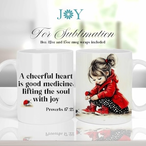 Quote Mug Wrap Sublimation Design for 11oz, 12oz and 15oz Mug Sizes - Instant Digital Download Coffee Mug Templates